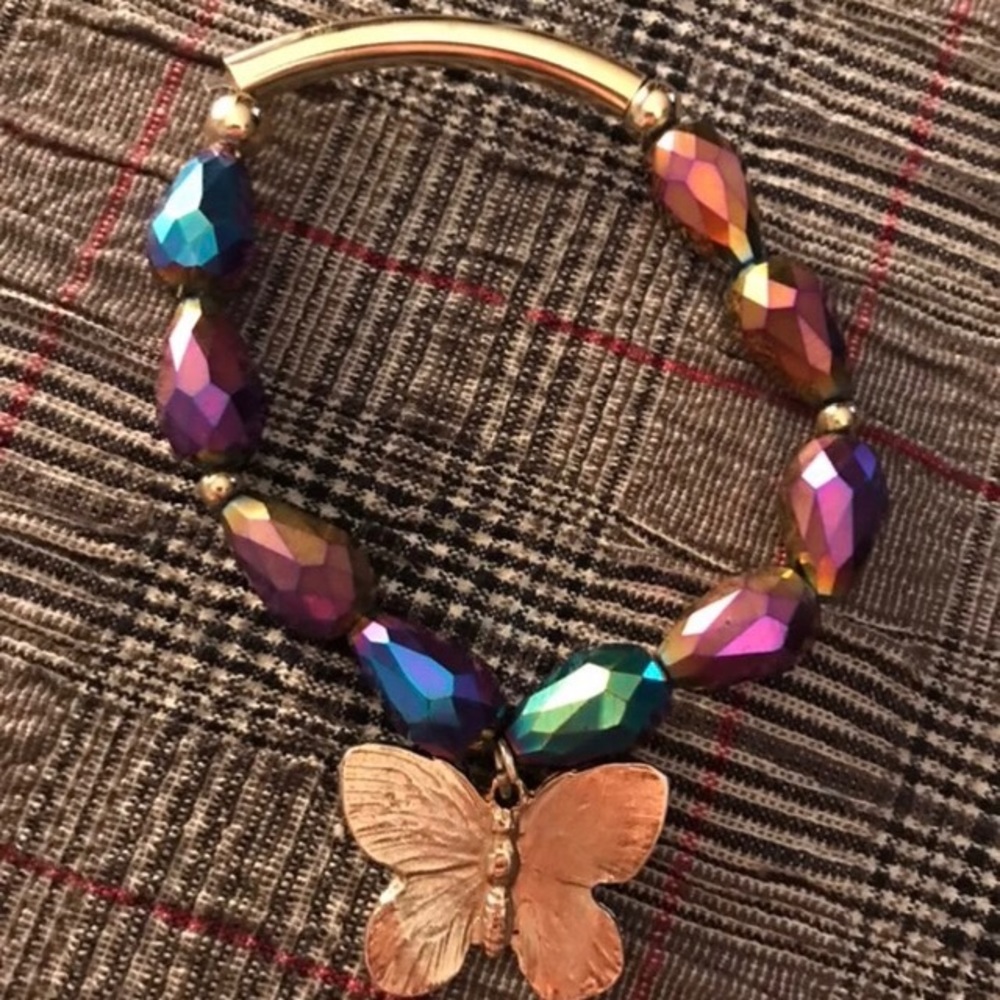 Butterfly stretch bracelet